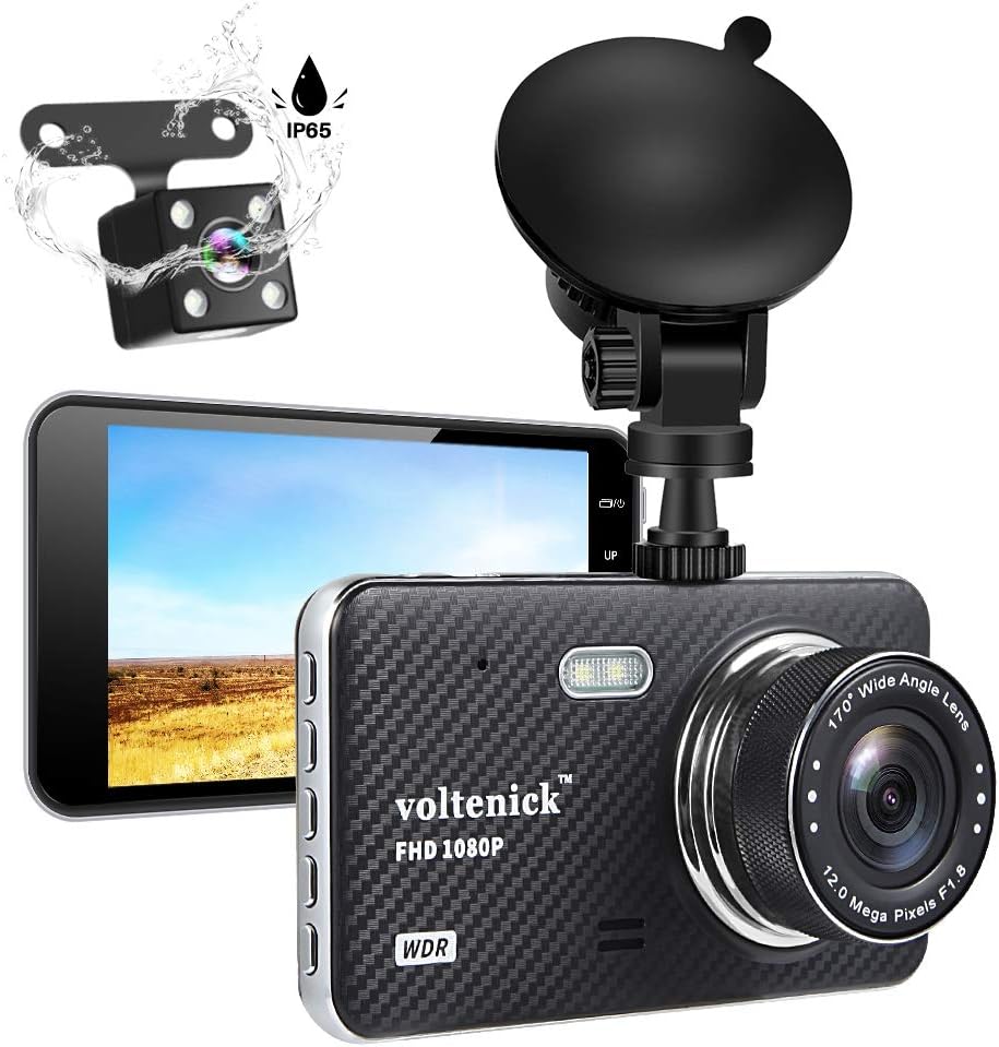 Amazon.com: Dual Dash Camera for Cars Dash Cam Front and Rear 1080P Full HD Car Recorder 4 Inch IPS Screen 170°Wide Angle,Super Night Vision,WDR,Motion Detection,Loop Recording G-Sensor,Parking Monitoring : Electronics