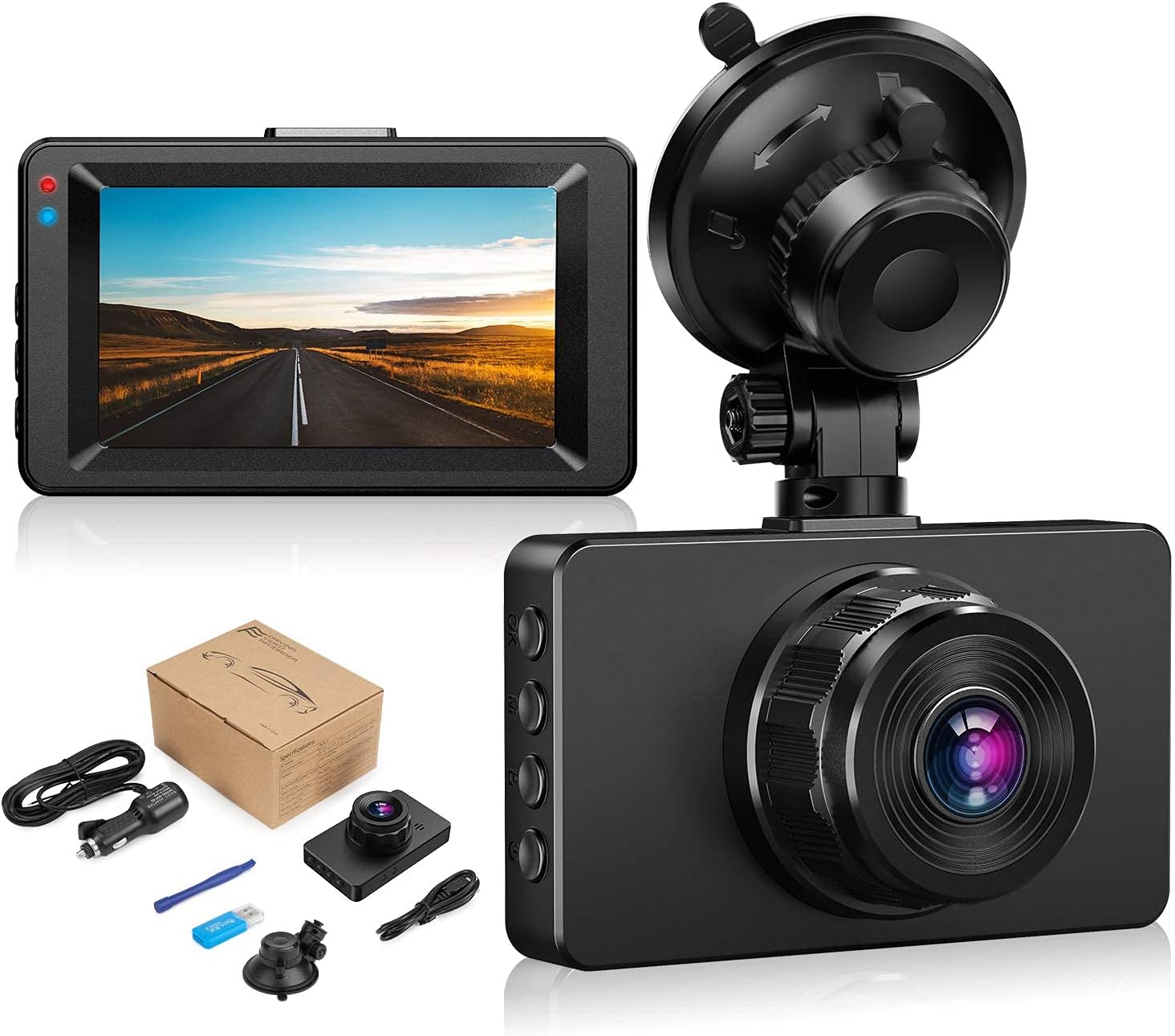 Amazon.com: Dashcam【2023 New Version】Dash Camera for cars 1080P Full HD DVR Car Camera 3"IPS Screen Dash Cam 170°Wide Angle Dashboard Camera Night Vision G-Sensor Loop Recording Motion Detection Parking Monitor : Electronics