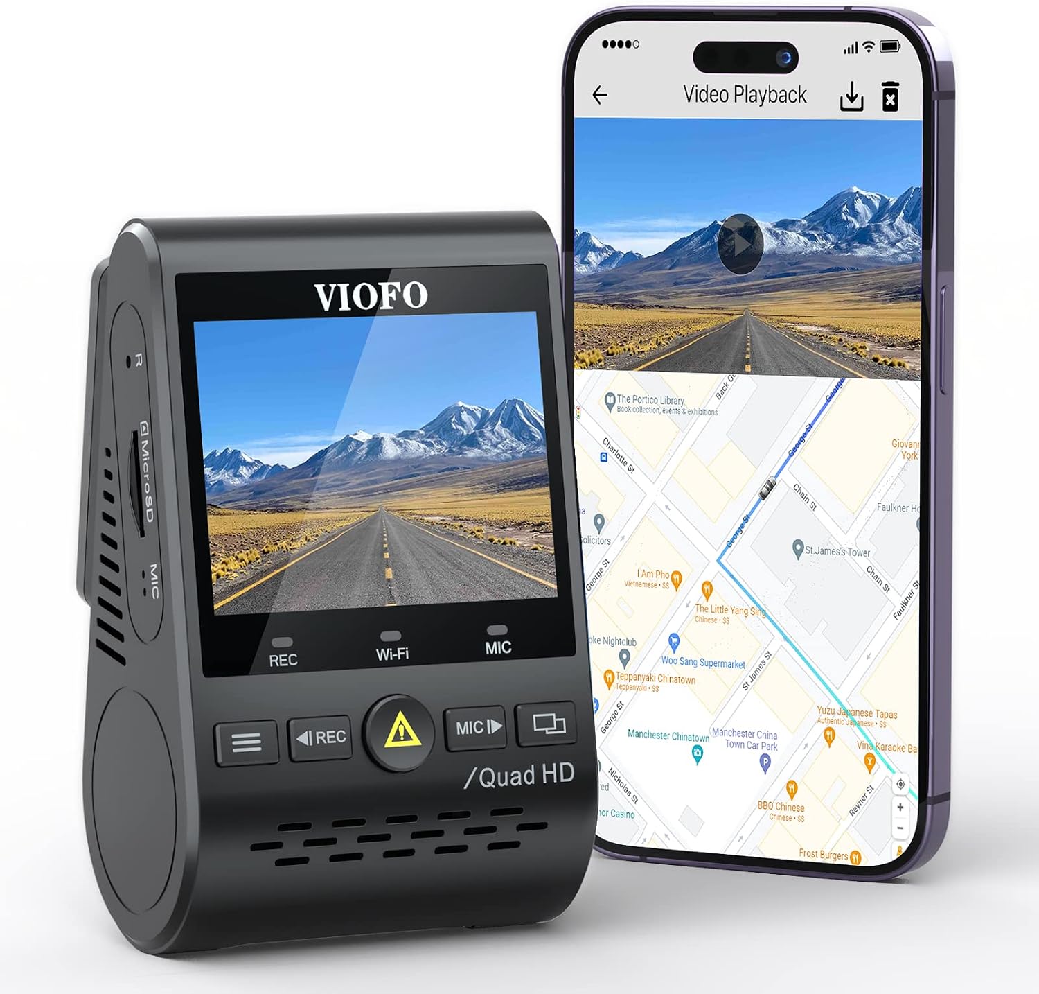 Amazon.com: VIOFO A129 Plus Dash Cam 2K 1440P 60FPS with GPS Wi-Fi, 140° Wide Angle, Parking Mode, Emergency Recording, Super Capacitor, Motion Detection : Electronics