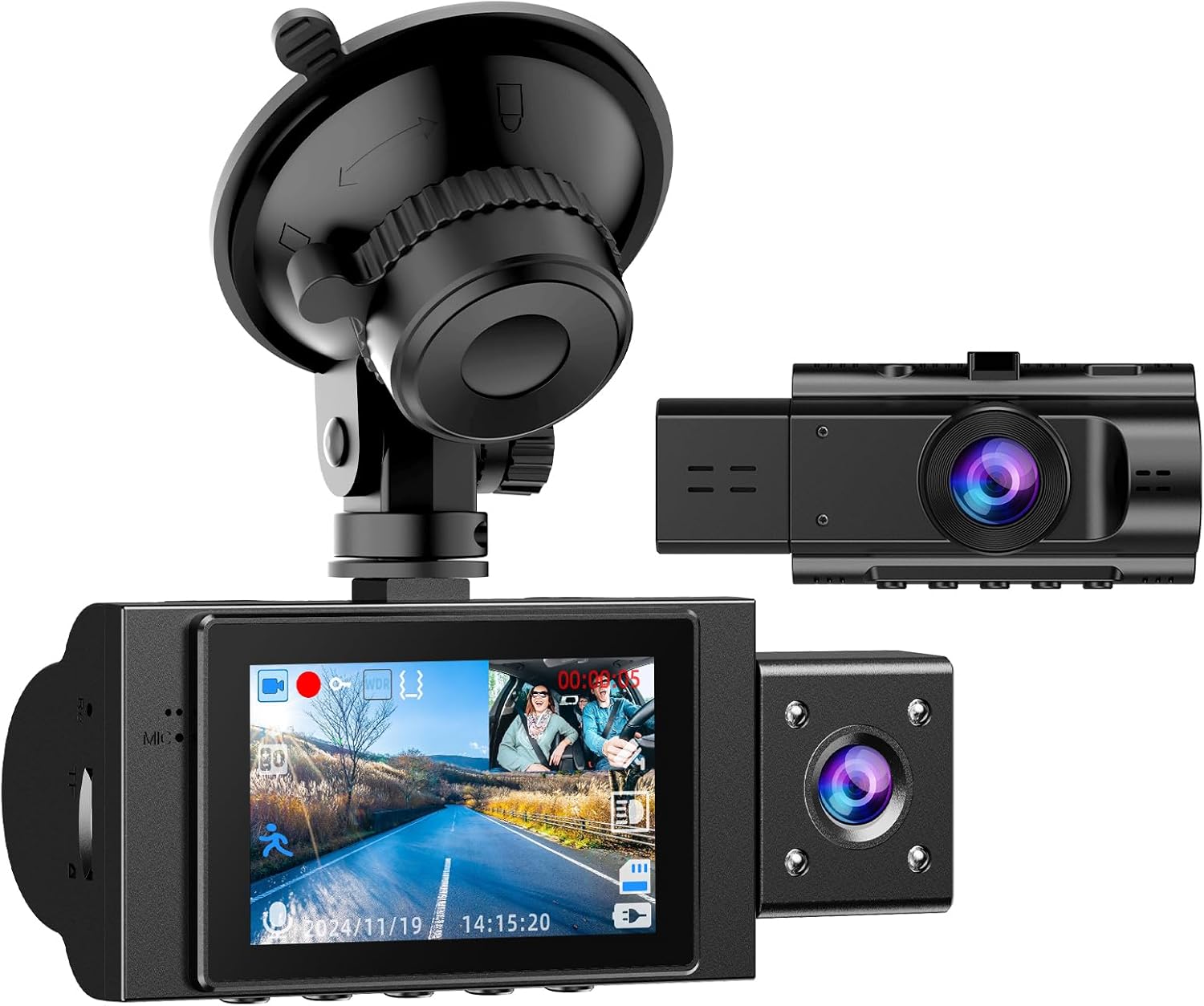 Amazon.com: Dual Dash Cam Front and Inside FHD 1080P Dash Camera for Cars Dashcams for Cars with Infrared Night Vision, Car Camera Driving Recorder 24H Park Monitor Motion Detection G-Sensor for Taxi Uber : Electronics