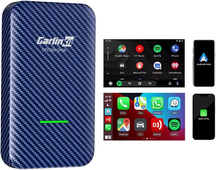 Amazon.com: CarlinKit 4.0 CP2A Adapter for Wired CarPlay Car, 2 in 1 Convert Wired CarPlay to Wireless, Wireless Android Auto for Android 10+ : Electronics
