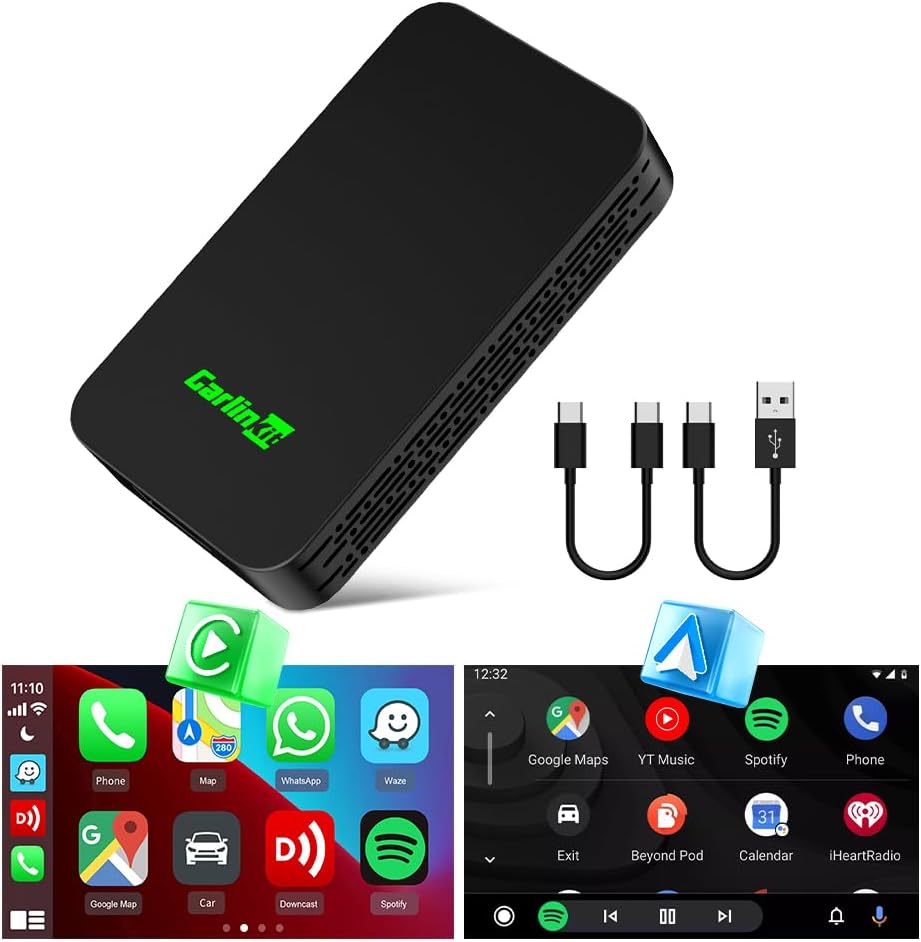 Amazon.com: Carlinkit 5.0 - Wireless CarPlay Adapter 2air for Wired CarPlay & Wired Android Auto Cars - Simple Design | Wired to Wireless | Auto Connect | Online Upgrade | Widely Compatible : Electronics