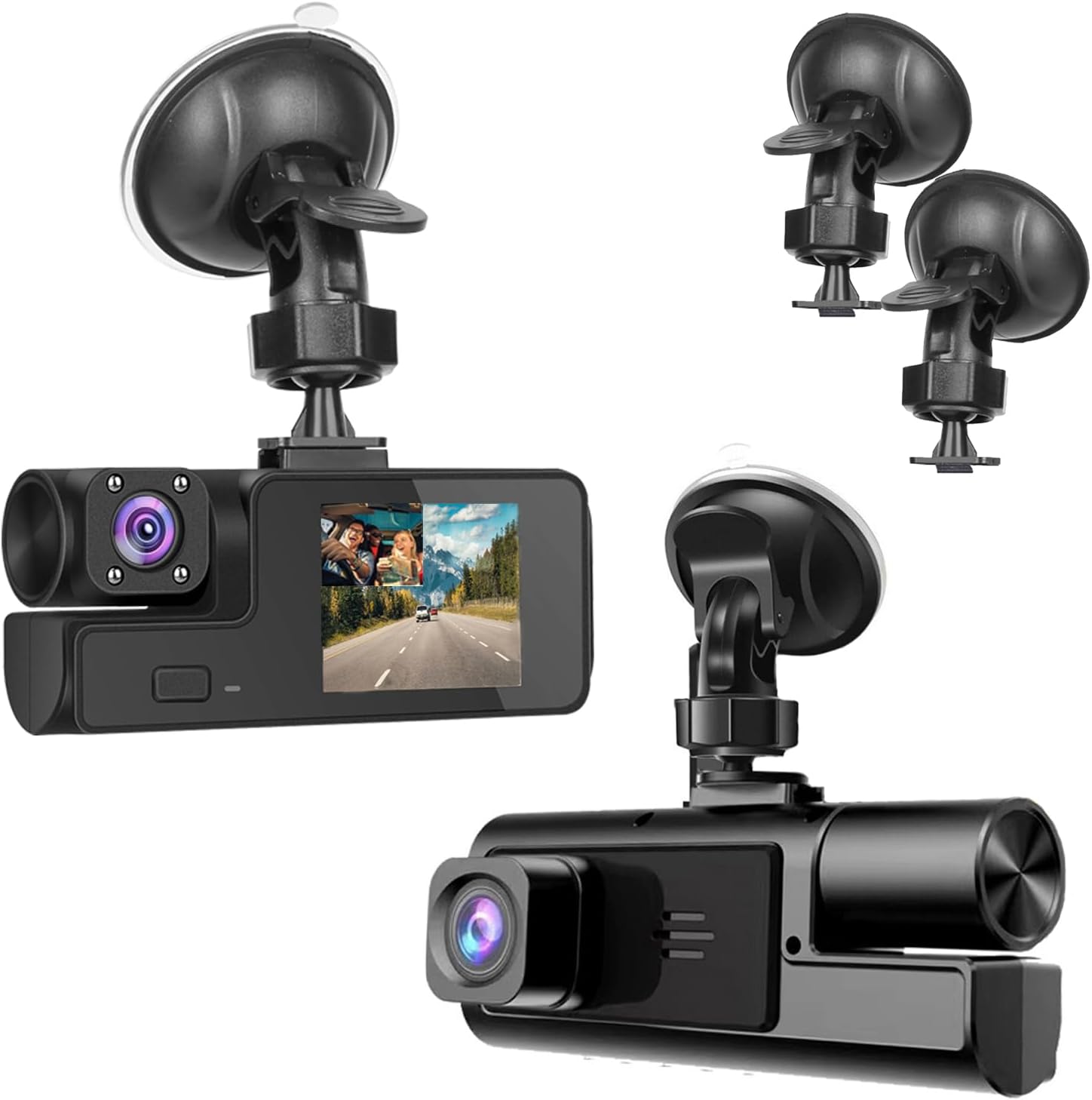 Amazon.com: 1080P Dual Dash Camera for Car Front and Inside Dashcam Car Security Video Recorder,170°Wide Angle Vehicle Cam,WDR,G-Sensor,2’’ IPS Screen,Loop Recording,Night Vision (Dual Dash Cam Without Card) : Electronics