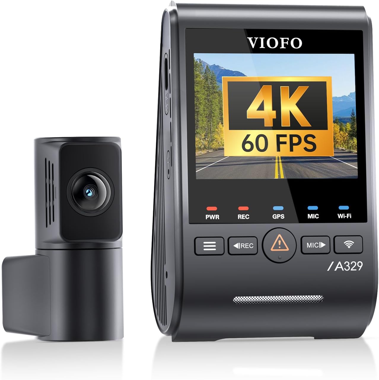 Amazon.com: VIOFO A329S 4K 60FPS Dash Cam Front and Rear, 4K+2K Dual Dash Camera for Cars, Power Saving Parking Mode, Wi-Fi 6 App Control, Dual STARVIS 2 Sensors, Supports up to 4TB SSD : Electronics