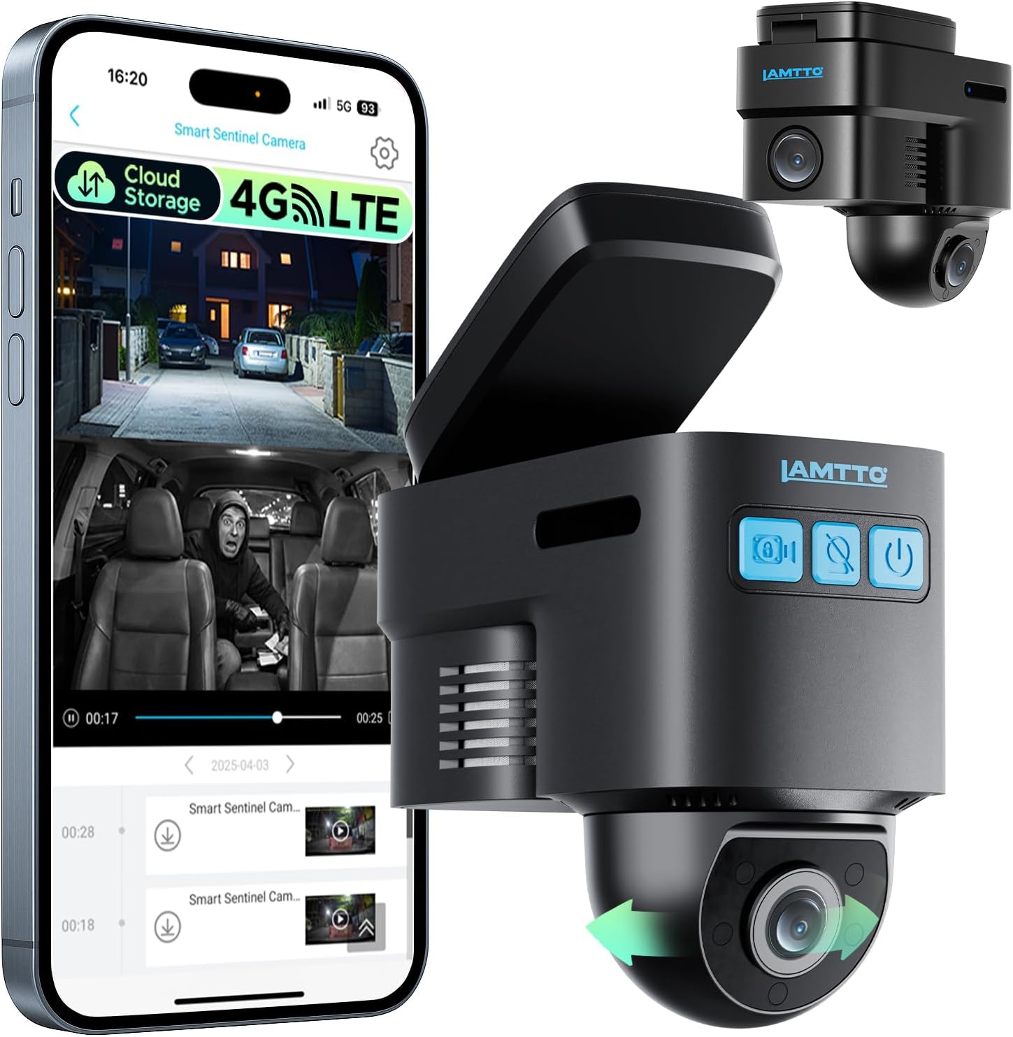 Amazon.com: LAMTTO 4G LTE Dash Cam Front and Inside, Dual Dash Camera with Remote Live View via App, Real-Time GPS Tracking,Radar Parking Monitor, Anti-Theft Car Security Camera for Drivers, Fleet & Family Safety : Electronics