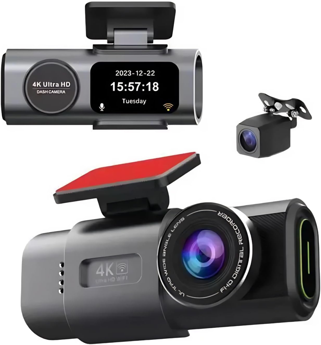 Amazon.com: Diyeeni Dash Cam Front and Rear, 4K Ultra HD+1080P Dash Camera for Cars, Built in, Mini Car Camera, App, Night Vision, G Sensor, 24H Parking Mode, Loop Recording : Electronics