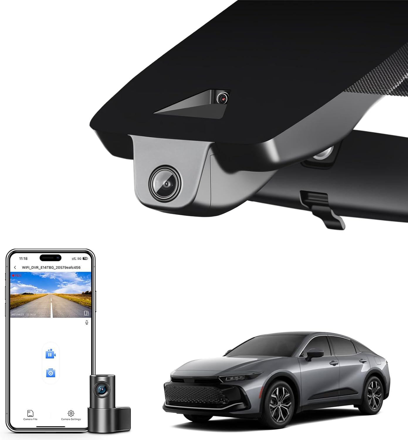 Amazon.com: 4K Front & 2K Rear 2 Channel HDR Dash Cam, Dual STARVIS 2 IMX678 IMX675, Custom Fit for Toyota Crown 2023-2026 &Crown Signia 2025.2026,XLE Limited Platinum etc, 5GHz WiFi, GPS, 128GB Card : Electronics