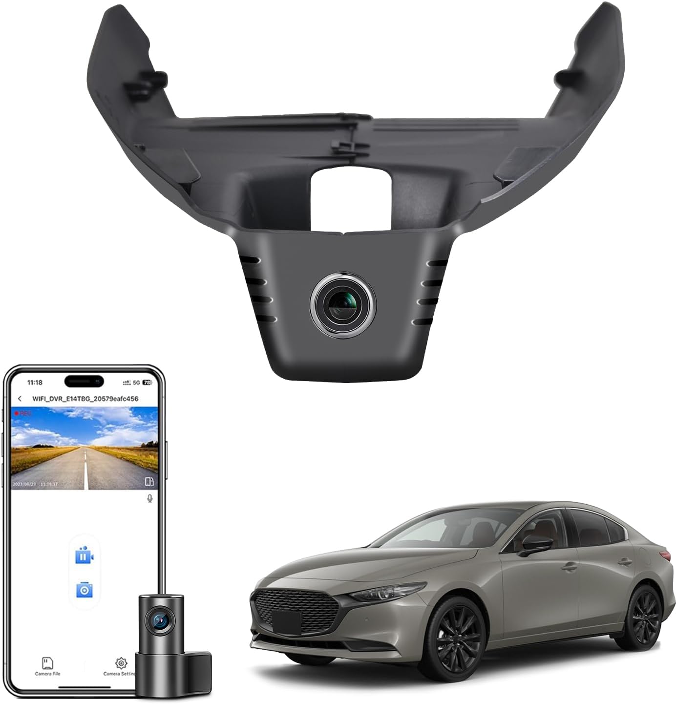 Amazon.com: mangoal 4K Front & 2K Rear 2 Channel HDR Dash Cam, Dual STARVIS 2 IMX678 IMX675, Custom Fit for Mazda 3 2024 2025 2026(Model B), 5GHz WiFi, GPS, 128GB Card : Electronics